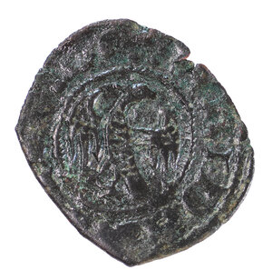 obverse: Federico IV D Aragona detto il semplice (1355-1377). Messina. Denaro MI gr. 0,53. Spahr, 243,245; DBS (D Andrea, Bonanno, Santone), manca. Raro. qSPL