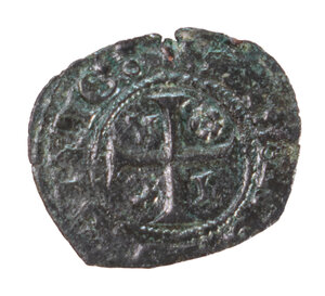 reverse: Federico IV D Aragona detto il semplice (1355-1377). Messina. Denaro MI gr. 0,53. Spahr, 243,245; DBS (D Andrea, Bonanno, Santone), manca. Raro. qSPL