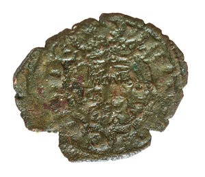 obverse: Federico IV D Aragona detto il semplice (1355-1377). 1376-1377. Messina o Sciacca. Denaro MI gr. 0,67. Spahr, 250; DBS (D Andrea, Bonanno, Santone), 228. Raro. BB+