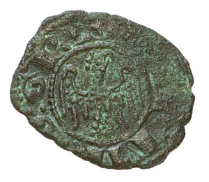 reverse: Martino I D Aragona (1401-1409). Messina. Denaro MI gr. 0,67. Spahr, manca; DBS (D Andrea, Bonanno, Santone), 300. Raro. BB-SPL