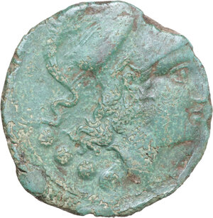 obverse: Etruria, Populonia. AE Triens, 3rd century BC