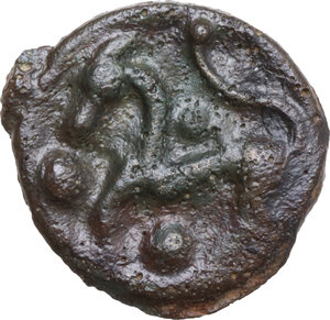 reverse: Northwest Gaul, Aulerci Eburovices. Potin Unit, c. 100-50 BC