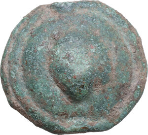 obverse: Northern Apulia, Luceria.  Heavy series. AE Cast Biunx, c. 225-217 BC