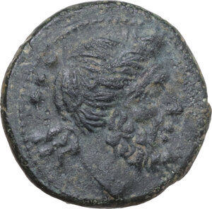 obverse: Northern Apulia, Luceria. AE Teruncius, c. 211-200 BC