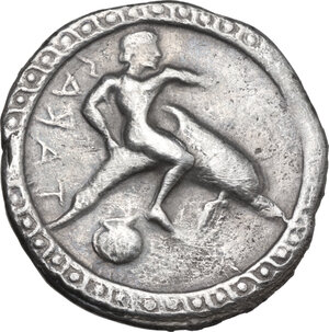 obverse: Southern Apulia, Tarentum. AR Nomos, c. 510-500 BC