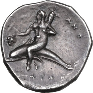 reverse: Southern Apulia, Tarentum. AR Nomos, 281-272 BC