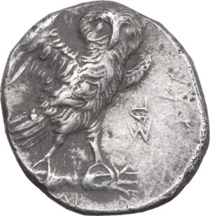 reverse: Southern Apulia, Tarentum. AR Drachm, c. 281-272 BC