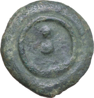 reverse: Umbria, Iguvium. AE Cast Sextans, c. 280-240 BC