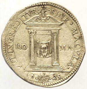 obverse: Urbano VIII (1623 - 1644). ROMA. Testone del Giubileo 1625 anno II. Muntoni 49 var. III. Berman 1717. MIR 1667/7. AG 9,54 g. BB+