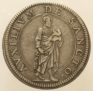 obverse: Clemente IX (1667 - 1669). ROMA. Giulio. Munt. 8. R. AG 3,18 g. BB