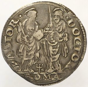 obverse: Giulio II (Giuliano della Rovere), (1503-1513). ROMA. Giulio. Muntoni 25. Berman 571. R. Lievi debolezze AG 3,78 g. BB 