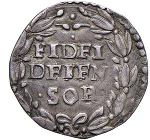 reverse: NAPOLI - FILIPPO II (1554-1598) - Carlino, s.d., IBR
Argento - 2,52 gr. - Diam. 22 mm.
Dritto: Testa radiata a destra; - Rovescio: iscrizione tra due rami di lauro legati in basso con fiocco
Pannuti Riccio 15
Lieve tosatura ma gradevole esemplare.
m.BB

La sigla IBR è relativa al mastro di zecca Giovanni Battista Raveschieri.