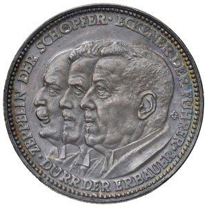 obverse: GERMANIA Repubblica di Weimar Medaglia 1929 Graf Zeppelin Giro del mondo - Opus: O. Gloeckler, Kaiser n. 511 AG (g 24,80 - Ø 36 mm)  qFDC