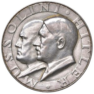 obverse: GERMANIA Medaglia 1938 Mussolini Hitler AG (g 24,89) Bordo inciso 