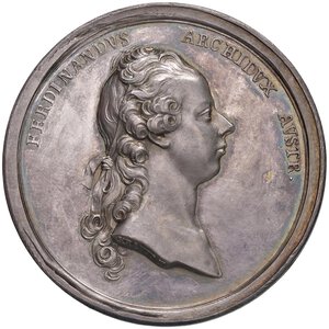 obverse: Ferdinando Carlo Antonio d Asburgo-Lorena (1754-1806) Medaglia 1771 Per commemorare il suo viaggio in Lombardia - Opus: J. M. Krafft, Julius 2552, Coll. Johnson 380 AG (g 43,47 - Ø 49,50 mm) R Minimi segnetti di contatto. SPL