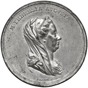 obverse: Maria Teresa d Asburgo (1740-1780) Medaglia 1774 Scuola di Ostetricia di Milano e Mantova - Opus: J. M. Krafft, Coll. Johnson 385 Peltro (g 30,00 - Ø 49,50 mm) R BB