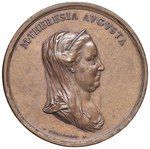 obverse: Maria Teresa d Asburgo (1740-1780) Medaglia 1778 Ampliamento e restauro del Palazzo Ducale di Milano - Opus: A. Guillemard, Coll. Johnson 319 AE (g 36,20 - Ø 50 mm) R Colpetti al bordo e graffi nei campi. BB