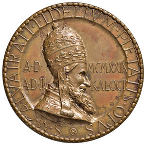 obverse: ROMA. Pio XI (1922-1939). Medaglia 1929. Per la consacrazione della nuova Chiesa per la parrocchia di Santa Maria in Calvairiate. Opus: Pietro Landi. AE (g 70,63 - Ø 50,00 mm). qFDC