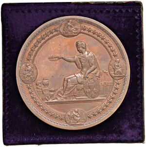 obverse: USA. Medaglia 1876. Esposizione Internazionale di Philadelphia. Opus: Mitchell. BR (g 276,30 - Ø 76,00 mm). In astuccio dannegiato. SPL/qFDC