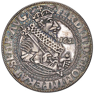 obverse: AUSTRIA. Ferdinando II (1619-1637). Tallero  1635 Restryke (1977). AG (g 28,67). FDC