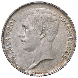 obverse: BELGIO. Alberto (1910-1934). 1 Franco 1911. AG (g 5,00). KM 73. qFDC