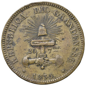 obverse: BRASILE. Repubblica di Rio Grandensse. Peso 1835. BR (g 17,00). KM X25. BB+