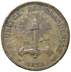 reverse: BRASILE. Repubblica di Rio Grandensse. Peso 1835. BR (g 17,00). KM X25. BB+