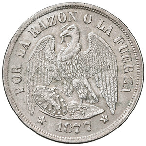 reverse: CILE. Repubblica. Peso 1877. AG (g 25,05). KM 142.1. BB+/qSPL