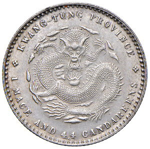 obverse: CINA. Guangzhou (Canton). 20 Centesimi 1890-1908. AG (g 5,35). KM 19/200 SPL+/qFDC