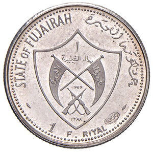 obverse: EMIRATI ARABI. Fujairah. 1 Riyals 1970. AG (g 3,00). KM# 1.  FS