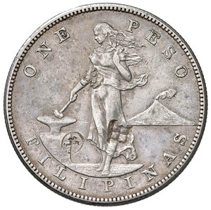 obverse: FILIPPINE. Repubblica. Peso 1903 S. AG (g 27,00). KM 168. Contromarche. BB