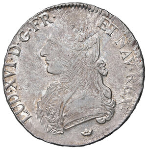 obverse: FRANCIA. Luigi XVI (1774-1792). Ecu aux lauriers 1788 M (Toulouse). AG (g 29,43). Gad. 356.  BB+/qSPL