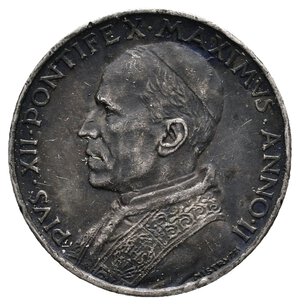 reverse: VATICANO - Pio XII - 5 Lire argento 1940