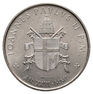 reverse: VATICANO - Giovanni Paolo II - 100 Lire 2001