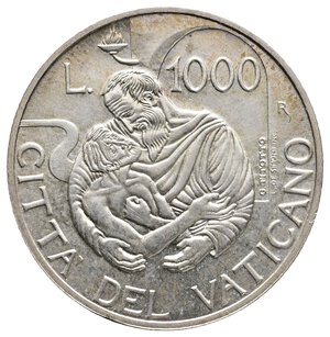 obverse: VATICANO - Giovanni Paolo II - 1000 Lire argento 1997