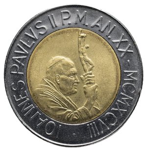 reverse: VATICANO - Giovanni Paolo II - 500 Lire bimetallico 1998 RARO