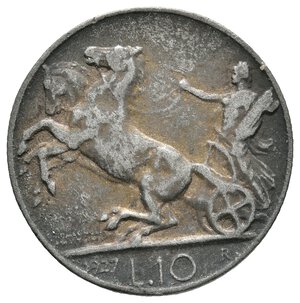 obverse: Falso Epoca - Vittorio Emanuele III - 10 Lire Biga 1927