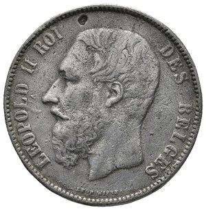 reverse: Falso Epoca - Belgio 5 francs 1873