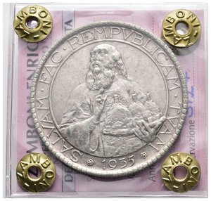 obverse: SAN MARINO - 20 Lire argento 1935