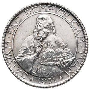 obverse: SAN MARINO - 20 Lire argento 1931 FDC Qfdc