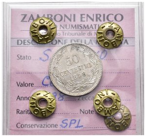 obverse: SAN MARINO - 50 Centesimi  argento 1898 SPL Periziata