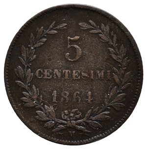 obverse: SAN MARINO - 5 Centesimi 1864