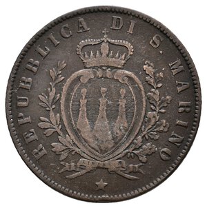 reverse: SAN MARINO - 5 Centesimi 1864