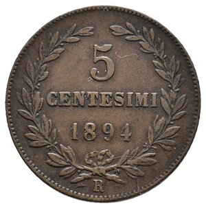 obverse: SAN MARINO - 5 Centesimi 1894