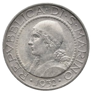 obverse: SAN MARINO - 5 Lire argento 1932