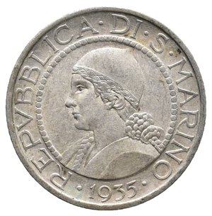 obverse: SAN MARINO - 5 Lire argento 1935