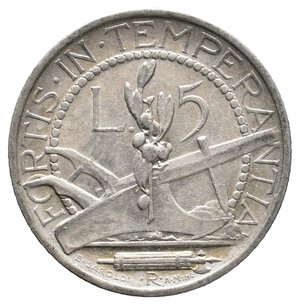 reverse: SAN MARINO - 5 Lire argento 1935