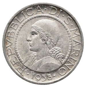 obverse: SAN MARINO - 5 Lire argento 1938