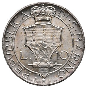 reverse: SAN MARINO - 10 Lire argento 1931 FDC