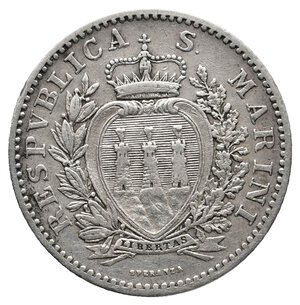 reverse: SAN MARINO - 1 Lira argento 1898